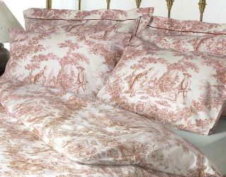 toile de jouy pink bedding set 100 % cotton more