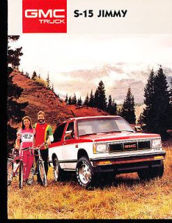 1988 GMC S 15 Jimmy Truck Dealer 4x4 Sales Brochure Catalog
