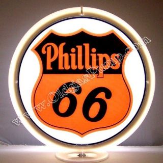 phillips 66 gasoline oil gas pump globe free s h