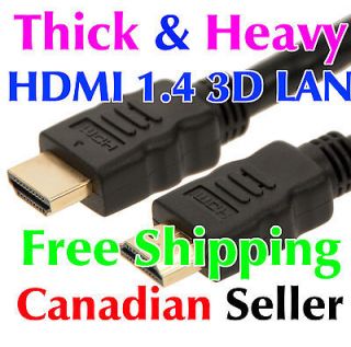 15FT 10FT 6FT 25FT HDMI *Premium Gold* HDMI 1.4 3D LAN HiDef Cable 