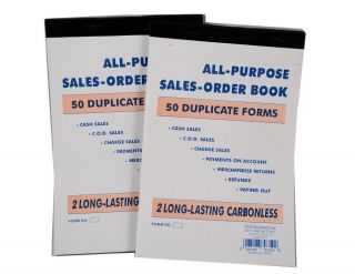 Lot of 2 All Purpose Invoice Sales Order Books 100 Sets 70359