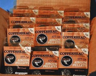 5000 Pellets .177 Crosman Copperhead Air 10 pks of 500 5.00 per pk 