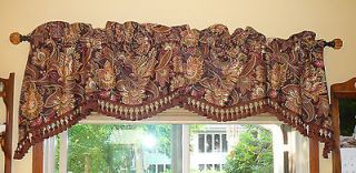 Beautiful Brown/Gold PAISLEY TRADITIONAL VALANCE with Tassles
