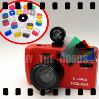 HOLGA K200NM red 135 Camera w/21 colour filter fisheye lomo K 200nm 