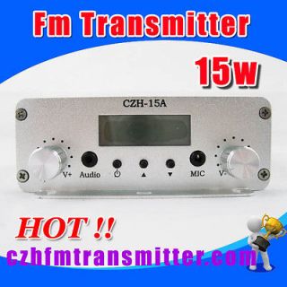 15W FM stereo broadcast transmitter 88 108mhz+ 1/2 Wave Dipole Antenna 