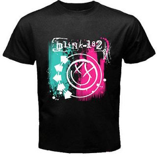 new tee blink 182 black t shirt for mens womens size s 3xl