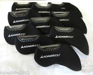 Newly listed NEW!! ADAMS Golf Iron Head Covers 10pcs Set BLACK Color 