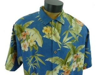 New Mens Tommy Bahama Paradise Retreat Vista Blue Silk Short Sleeve 