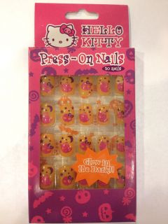 Press On Hello Kitty Halloween 20 Nails, Spooky Pink, Sanrio, Glow in 