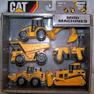 Mini Machines Caterpillar Construction Vehicles Truck Backhoe Dozer 