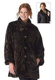 209 4x/5x 34w/36w Womens Plus NEW Black Winter Coat Jacket Reversible 
