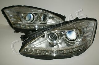 2009 2012 MERCEDES S Class W221 OEM Bi Xenon LED DRL HeadLights PAIR 