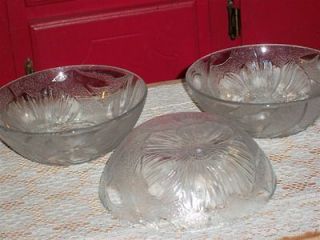 clear bowls embossed flowers kig malaysia 