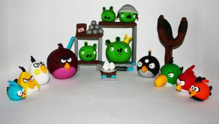 hand made angry birds action figures set awesome rare time