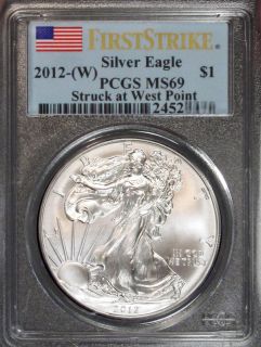 2012 (W) 1 oz American Silver Eagle PCGS MS69 * First Strike * Wow 