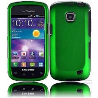 Green Rubberized Hard Case Snap Phone Cover Samsung Galaxy Proclaim 