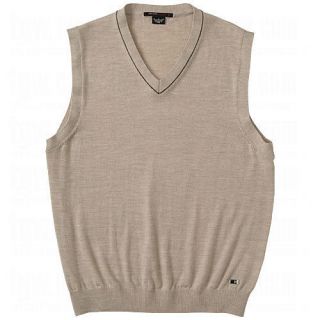   tiger woods collection merino wool v neck sweater vest 382683 270 khki
