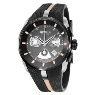 Breil Milano Mens Chronograph Rubber Strap watch #BW0432   AUTHENTIC