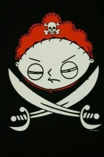 family guy pirate stewie griffin shirt large new fun
