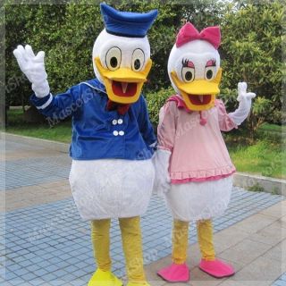 NEW Donald Duck and Daisy Duck CARTOON CLOTHING MASCOT COSTUME GIFT 