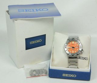 new mens seiko orange monster divers automatic 200m time left