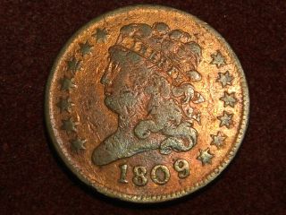 1809 classic head half cent  65 00
