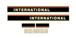 i311h international tractor hood decal set 684 