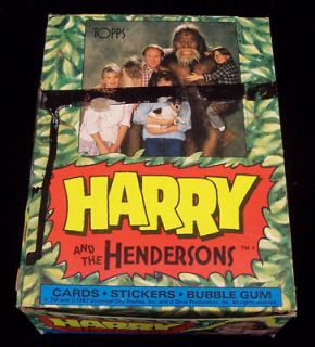 1987 topps harry and the hendersonson s box 36 packs  5 99 
