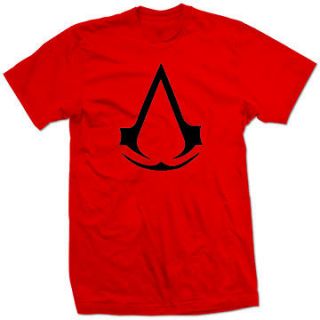 ASSASSINS CREED Logo XBOX 360 PS3 ALL SIZES NEW T SHIRT RED