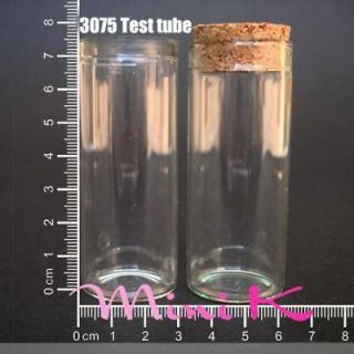 500p clear glass bottle cork 35ml test tube 3075