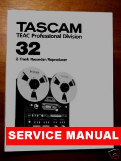 REPAIR / SERVICE manual  for  TASCAM 32 Reel to reel Booklet