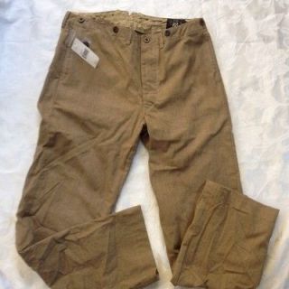 RRL Ralph Lauren Buckle Back Vintage Work Chino Pants 34 X 32 New 390$