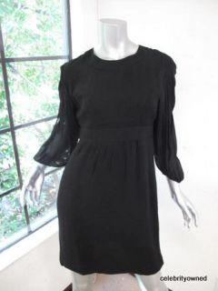 givenchy black long sleeve babydoll dress m
