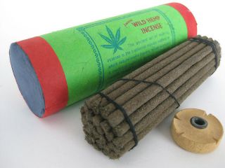 Wild Flora Hemp Oil Incense ~ Tibetan style fat sticks, natural herbal 