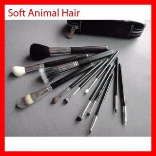 12 Pcs Kits New Pro Cosmetic Brush Makeup Set Make up Tool Dres + 2 