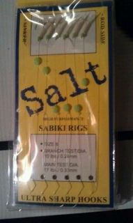 packs of sabiki salt bait rig size 8 new