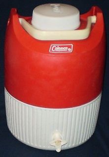 vintage coleman 2 gallon water cooler red guc time left
