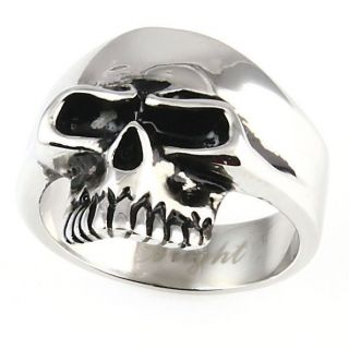 Rock Keith Richards Rocker Skull Ring Replica 316L Stainless Steel 