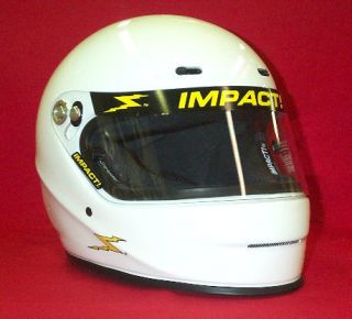 New Impact Wizard Racing Helmet White SA2010 imca