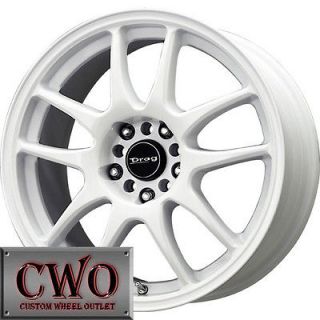 16 White Drag DR 31 Wheels Rims 4x100/4x114.3 4 Lug Civic Integra 