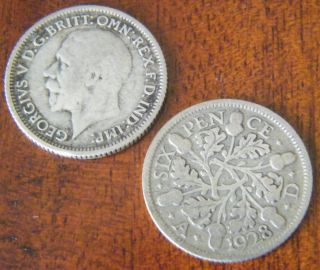 GEORGE V SIXPENCE .500 SILVER COINS. 1920   1936 CHOOSE YOUR DATE 