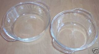 fire king glass casserole dishes quart set of 2 time
