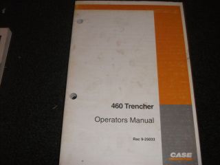 case 460 trencher operators manual time left $ 19 99