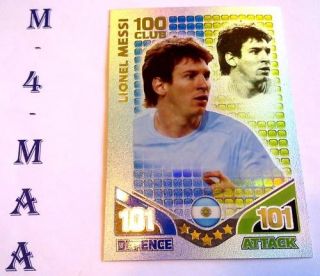match attax england 2010 lionel messi 100 club from united