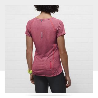 Nike Tailwind Short Sleeve V Neck Womens Running Top 456363_624_B