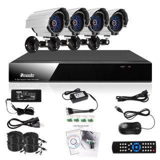 ZMODO 8 CH Channel DVR 4 Outdoor CCTV Security IR Camera System Sony 