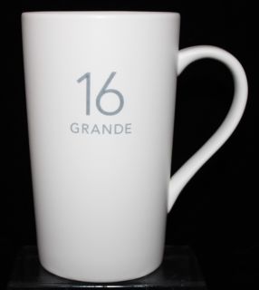    Coffee Tall White Matte Ceramic 16 GRANDE Coffee Mug NEW Latte Mocha