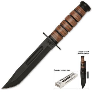 this durable fighter knife is an exact replica of the combat fighter 