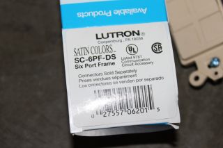 Lutron SC 6pF DS 6 Port Frame Decora Platform NIB