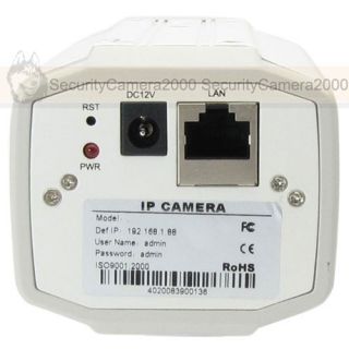 720P HD Mega H 264 IP Box Camera Build in Web Server Support Android 